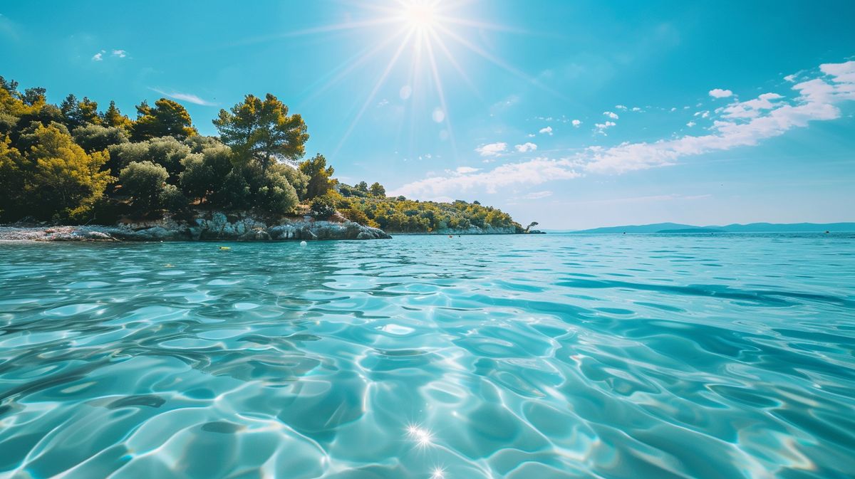 Sonniger Tag am Strand von Ksamil, perfektes Ksamil Wetter für Urlauber